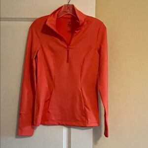 Zella Women's Orange Half-Zip Sweatshirt